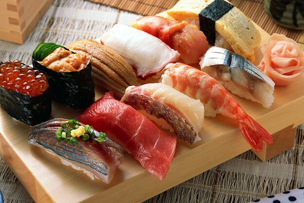 sushi pour le régime japonais